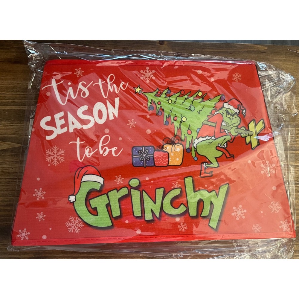 NEW Grinch Christmas Foldable Tree Skirt Holiday Decor